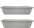 The HC Companies 24 Inch Mojave Window Planter Box with Drainage Holes, Lightweight UV-Resistant Plastic Outdoor Planters, 2-Pack Flower Box for Garden & Home Decor, Granite