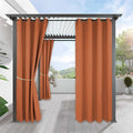 RYB HOME Outdoor Curtains for Patio Waterproof Block Sunlight Thermal Insulated Privacy Assured Thick Outside Curtains for Porch, Gazebo, Pergola, W52 x L95, Mecca Red, 1 Panel
