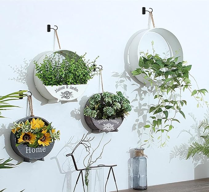 Ceiling Hooks for Hanging Plants 6Pack 2.5in Black