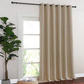 NICETOWN Sliding Door Curtain 108 Inches Long - Blackout Thermal Insulated Grommet Room Divider Privacy Drape for Patio Glass Door, 1 Panel, Taupe, 100 Inch Extra Wide