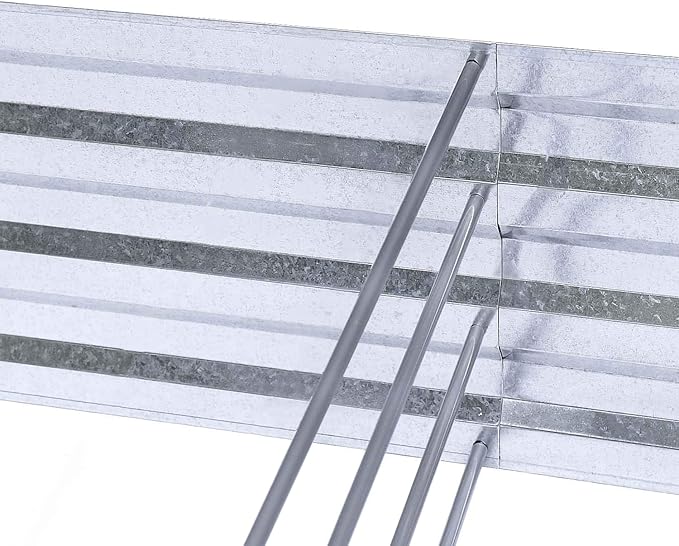 Galvanized Raised Garden Beds for Vegetables Large Metal Planter Box Steel Kit Flower Herb (6 x 3 x 1 ft * 2 Pack, Galvanized)