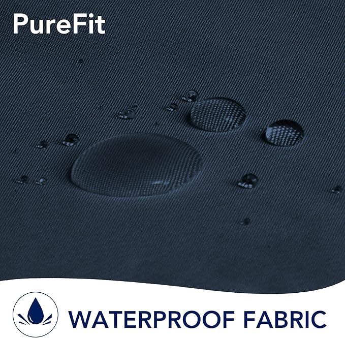 PureFit Outdoor Curtains for Patio Waterproof Weatherproof, UV Resistant Outside Curtains for Gazebo, Front Porch, Pergola, Sun Blocking Privacy Curtain, 100W x 120L inch, 1 Panel, Navy Blue