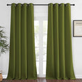 NICETOWN Blackout Curtains 120 inch Length for Sliding Glass Door, Grommet Thermal Insulated Room Darkening Sound Reducing Drapes for Room Divider, 1 Panel, W52 x L120, Olive Green