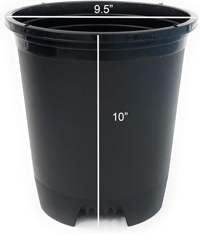 Wholesale Nursery Pot in Bulk 30-Pack 3 Gallon 9.5 Inch Black Plastic Planters for Outdoor Indoor Plants Gardening Flower Pots with Drainage Holes