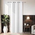 Joydeco Blackout Door Curtain for Doorway Privacy 80 Inches Long, Grommet Closet Curtain for Open Closet, Room Divider for Bedroom Living Room (Pure White, 32Wx80L, 1 Panel)