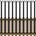 AILBTON 10 Pack 5Ft String Light Poles,Light Poles for Outside String Lights,Outdoor Light Poles with Fence Bracket,Metal Pole Stand for Patio,Backyard,Deck