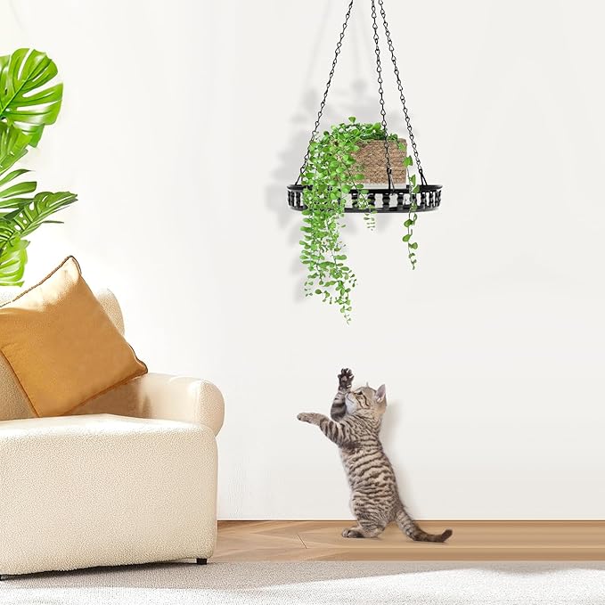 Plant Hanger Indoor Outdoor 3 Pack, Hanging Planter for Indoor Outdoor Plants, Hanging Plant Holder Shelf, Hanging Basket, Decorative Metal Plant Holder