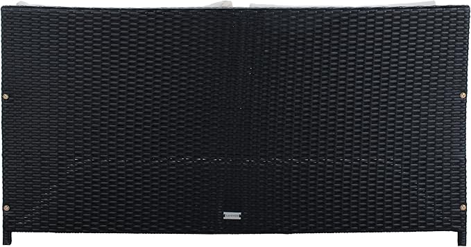 Safavieh PAT7500A Outdoor Collection Cadeo Black and White Cushion Daybed
