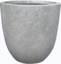 Kante 14 Inch Dia Round Concrete Planter, Indoor Outdoor Large Plant Pot with Drainage Hole and Rubber Plug for Home Patio Garden, Natural Concrete
