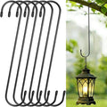 Large Garden S Hooks, 16 Inches Long Plant Hangers Outdoor, Metal Plant Hooks for Hanging Planters, Flower Baskets, Pots, Bird Feeders and Festival Decorations (SSL6)