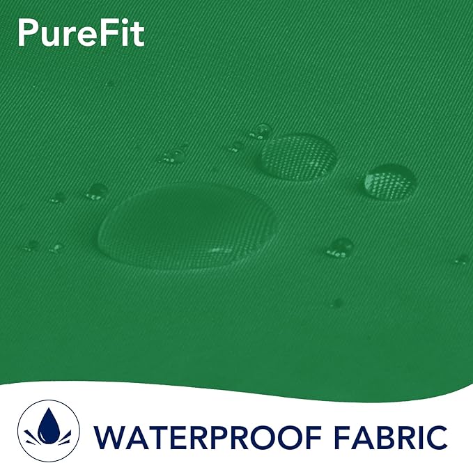 PureFit Outdoor Curtains for Patio Waterproof Weatherproof, UV Resistant Outside Curtains for Gazebo, Front Porch, Pergola, Sun Blocking Privacy Curtain, 100W x 95L inch, 1 Panel, Green