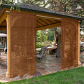 SpaceDresser Waterproof Outdoor Sheer Curtains for Patio - 2 Panels Rod Pocket Indoor Voile Sheer Curtain for Living Room,52W x 120L inch,Brown