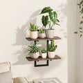 Bamworld Wall Planters for Indoor Plants Window Plant Shelves Vertical Plant Holder Wall Decor Plant Stand Indoor Floating Shelves for Plant Hangers for Living Room Bedroom Bathroom