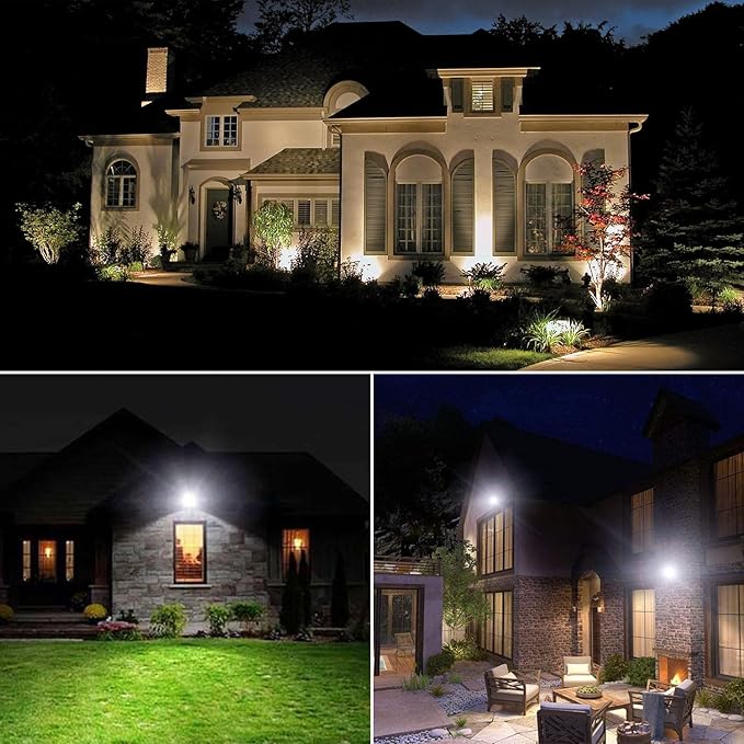 dephen 30W LED Flood Lights Outdoor with Knuckle Mount, 3450Lumen 120V Landscape Lighting, 5000K IP65 Waterproof Security Spotlight for Yard Patio Garden House (UL-Listed)
