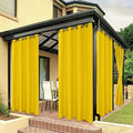 BONZER Outdoor Waterproof Curtains for Patio Privacy Grommet Light Filtering Outside Curtains for Gazebo, Porch, Pergola, Pavilion, 1 Panel, 54W x 108L inch, Yellow