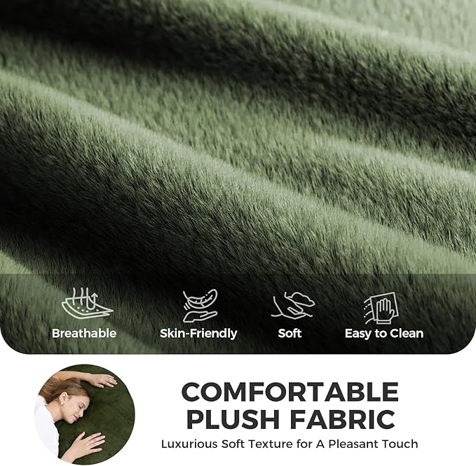 Giant Bean Bag Lounger Chair for Adults with Soft & Cozy Plush Fabric,Memory Foam Filled Beanbag Chair for Family Living Room,Bedroom and Game Room (Olive Green)