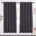 NICETOWN Greyish Purple Blackout Curtains for Bedroom 72 Inches Long, Thermal Insulated Room Darkening Grommet Window Curtains for Living Room Nursery, 66 inch x 72 inche, 1 Panel