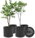 14 Gallon Air Pruning Planters, Plastic Pots for Plants, Large Plant Pots, Fruit Vegetable Garden Self-Planting Planters, Size 16"x16", Black, 5P