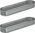 8x2x1ft(2 Pack) Galvanized Oval Raised Garden Bed,Outdoor Planter Box Metal Patio Kit Planting Bed for Vegetables Flowers Herb,Silver