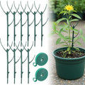 Grevosea 10 Pack Plant Support Stakes, Stackable Monstera Plant Supports for Indoor Outdoor Plants Garden Stakes Trellis for Climbing and Potted Plants Pothos Flowers