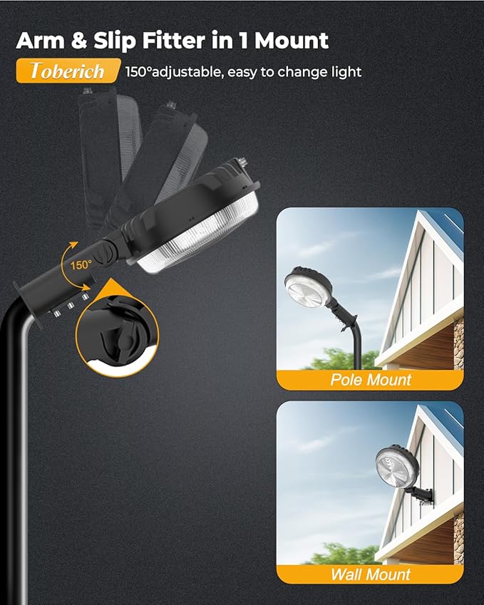 LED Barn Light, 150W 20000LM Yard Area Lights Dusk to Dawn Outdoor Lighting with Upgraded Photocell 4000K Adjustable Angle Neutral Light IP66 Waterproof Street Lights for Security/Farmhouse/Garage