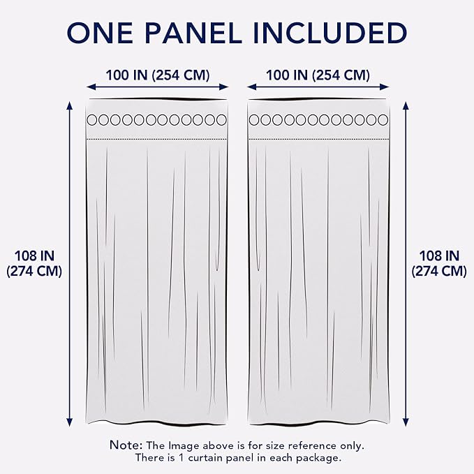 PureFit Outdoor Curtains for Patio Waterproof Weatherproof, UV Resistant Outside Curtains for Gazebo, Front Porch, Pergola, Sun Blocking Privacy Curtain, 100W x 108L inch, 1 Panel, White