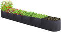 POILKMNI 12x2x1ft Oval Fabric Raised Garden Bed - Outdoor Planter Box Non-Woven Fabric Patio Planting Bed Garden Grow Bed Bag for Growing Herbs, Flowers and Vegetables