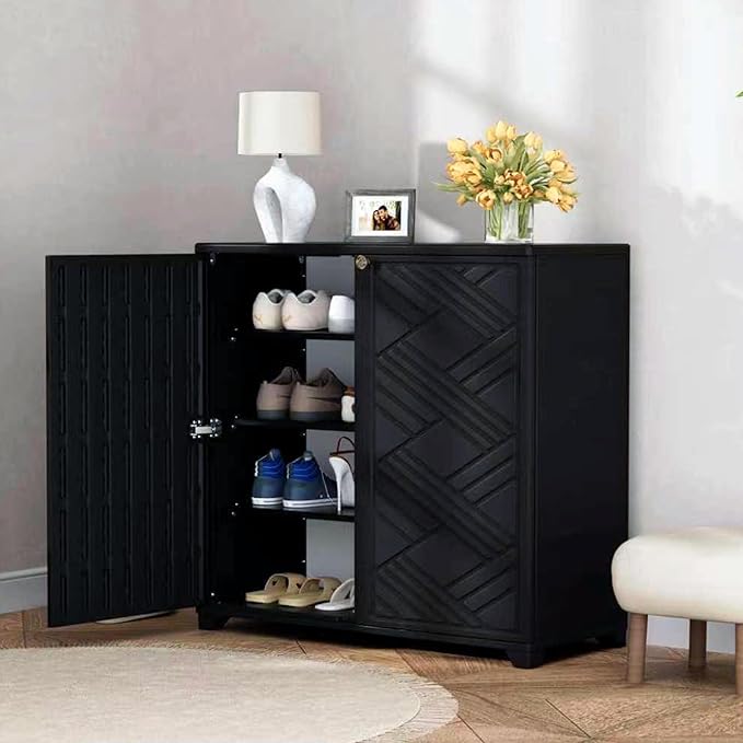Storage Box Outdoor Caninet,Resin Indoor Storage Box Waterproof Outdoor Storage Cabinets for Patio/Garden/Backyard