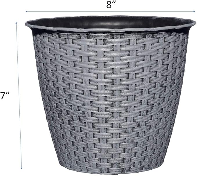 Classic Home and Garden Nantucket Planter, 8" Harbor Gray