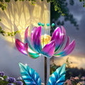 Outdoor Garden Decor Solar Spinners Lights - Metal Wind Spinner Solar Lights for Yard, Patio, Garden Lawn Oranments