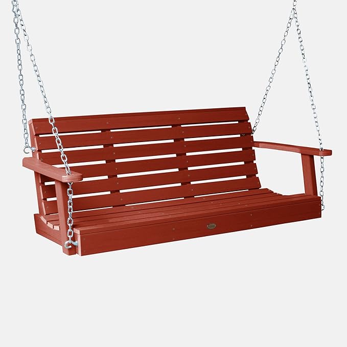 Highwood Weatherly Porch Swing 5 Feet, Rustic Red