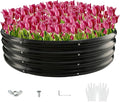 Round Galvanized Steel Fire Ring/Fir Pit for Outdoor,Durable Round Galvanized Steel Raised Garden Bed for Planting - 4×4×1FT,0.8MM Thick Black (47 ins Diameter x 12 ins high, Black)