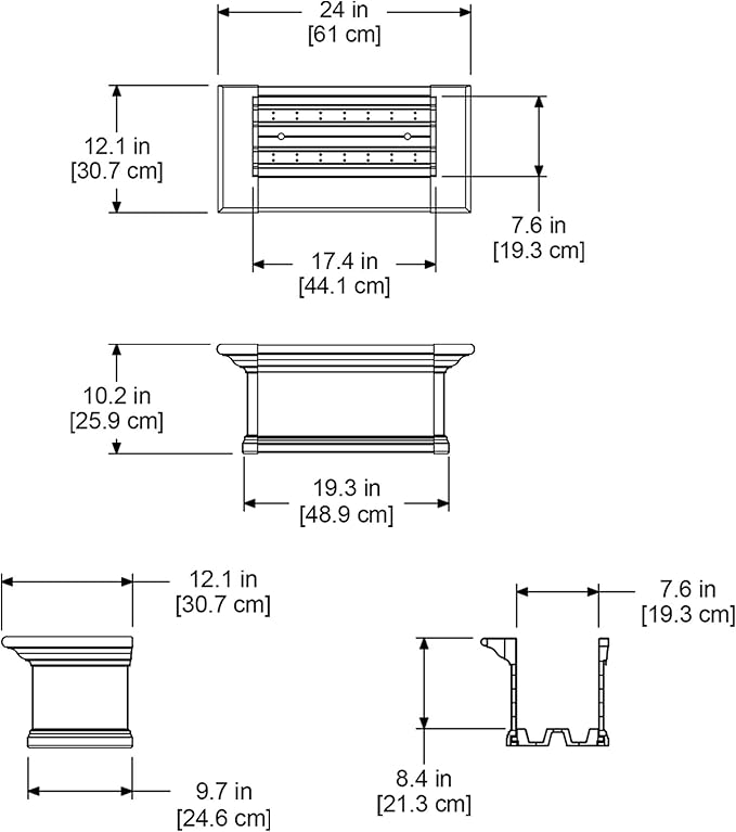 Mayne 4822-W Yorkshire Window Box, 2-foot, White