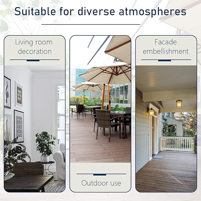 32in Outdoor Table Patio Dining Table Outdoor Dining Table with Umbrella Hole Round Tempered Glass for Yard Bistro Lawn Balcony