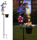 Afirst Solar Outdoor Lights Decorative - Solar Decorative Butterfly Lights Faucet Shaped Twinkling Light Garden Stake Decorations for Pathway Lawn Patio Courtyard Backyard