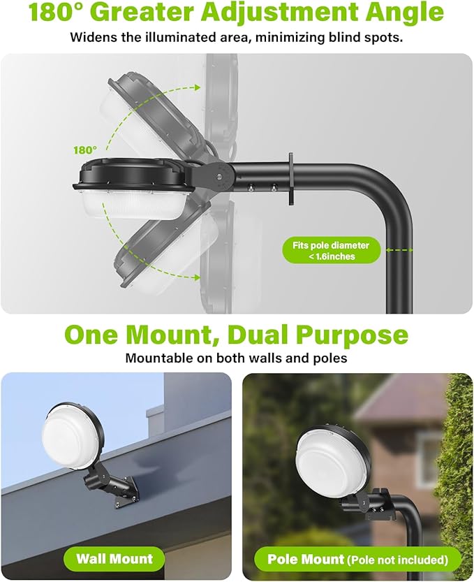 150W LED Barn Light 21000LM Yard Area Light Dusk to Dawn Outdoor Lighting with Photocell 5000K Daylight IP65 Waterproof LED Flood Security Parking Lot Lights for Street Farmhouse Garage, 4 Pack