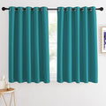 NICETOWN Blackout Curtains 54 Inches Long, Thermal Insulated Room Darkening Curtains for Bedroom, Window Treatment Drapes for Living Room Nursery (W66 x L54 Inch, Peacock Teal, 1 Panel)