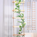2PCS Chain Trellis for Climbing Plants - Natural Wood Indoor Plant Support, Durable 6.5 Inch by 4 Feet Design, Perfect for Pothos, Ivy, and Vines with Easy Installation Hook