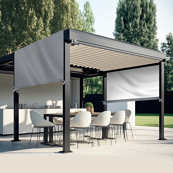 Universal Pergola Replacement Canopy Outdoor Canopy Shade Cover Waterproof Shade Top Cover for Outdoor Patio Porch Backyard(10 x 10 ft,Gray)
