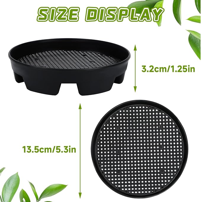 UPINS Invisible Self Watering Planter,6 Set Self Watering Planter Insert Hanging Basket Drip Pan Plant Saucers Trays Auto Planter Watering Devices Plastic for Outdoor Indoor Pots Liners
