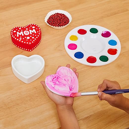 Colorations Decorate Your own Ceramic Heart Boxes, Set of 6