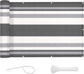 LOVE STORY Balcony Privacy Screen, 3'x10' Deck Shield Screen Fence Cover,UV Protection and Weather-Resistant,3 FT Height for Deck, Patio, Backyard, Outdoor Pool, Porch, Railing, Silver Grey White