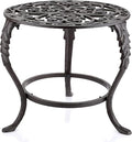 OwnMy Heavy Duty Cast Iron Plant Stand Vintage Iron Flower Pot Holder, Rustic Decorative Round Potted Plant Stand Rack, Indoor Outdoor Metal Plant Holder for Home Garden