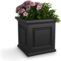 Mayne Nantucket 20-Inch Square Planter – Self-Watering, Weather-Resistant Planter for Flowers – Durable Outdoor Design for Patio, Porch, or Entryway