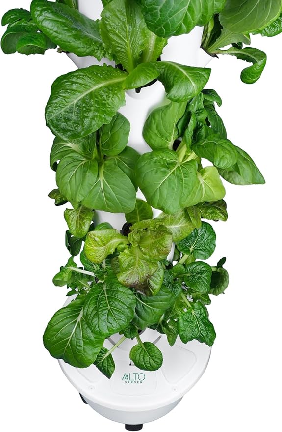 GX Hydroponic Tower | Vertical Planter Tower | Hydroponics Growing System Kit | Food Grade with 24 Net Pots (Without Lights)