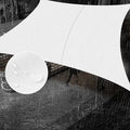 SUNNY GUARD Waterproof Sun Shade Sail 9' x 14' White Rectangle UV Block Sunshade for Backyard Yard Deck Patio Garden Outdoor Activities and Facility(Customized)