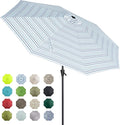 Tempera Patio Market Outdoor Table Umbrella with Auto Tilt and Crank, Large Sun Umbrella with Sturdy Pole & Fade Resistant Canopy, Easy to Set