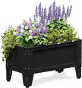 Elevated Metal Planter Box Stand Heavy Duty Raised Garden Bed for Vegetables Flowers Herbs Indoor Outdoor Use, Charcoal