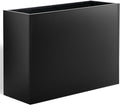 36" Metal Planter Box, Large Rectangular Window Box with Drainage Holes & Rust-Proof Coating, Modern Outdoor/Indoor Flower Box for Balcony, Patio & Herbs, Black
