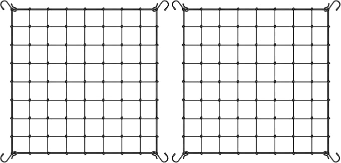 VIVOSUN 4 x 4Ft. Elastic Trellis Netting with 4 Hooks for Climbing Plants, Vegetables, Fruits, and Flowers, 2-Pack